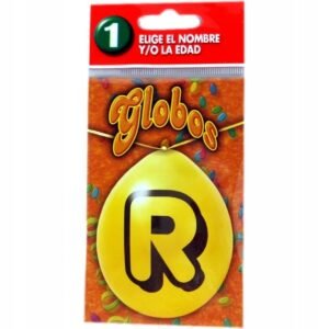 Balony zwykłe z nadrukiem liter i cyfr, mix kolorów.