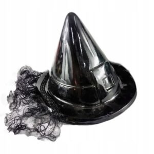 Party czapka „Kapelusz czarownicy” 55 cm plastikowy, czarny
