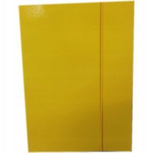 Teczka papierowa laminowana B4, 35,5x25,5 cm, żółta.