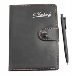 Notes Organizer Notatnik w Skóropodobnej Oprawie z Długopisem 11.5x8.5 cm