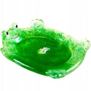 Mydelniczka podstawka gumowa „Jelly” brokatowa, 11,5x8,5 cm, mix kolorów.