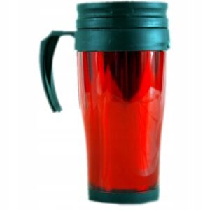 Kubek termiczny, 330 ml, 17x8 cm, kolory: czarny, czerwony.