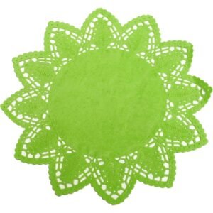 Ozdobne serwetki okrągłe, 6 szt., średnica 20-24 cm, żółte.
