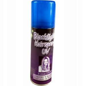 Party spray lakier do włosów Magic UV, 125 ml, odbijający światło UV.