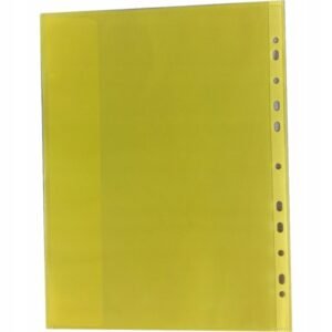 Obwoluty A4 z Klapką - Żółte, Matowe 120 µm, 5 Sztuk